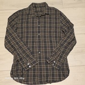 & Other Stories Black and Cream Checkered Shirt